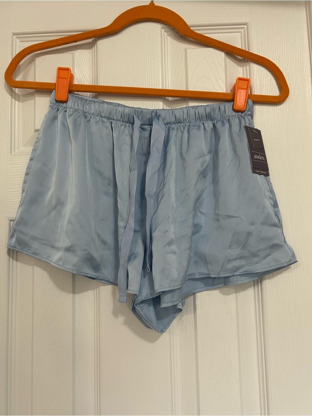 Auden Women's Satin Pajama Sleep Shorts Blue Size XS NWT